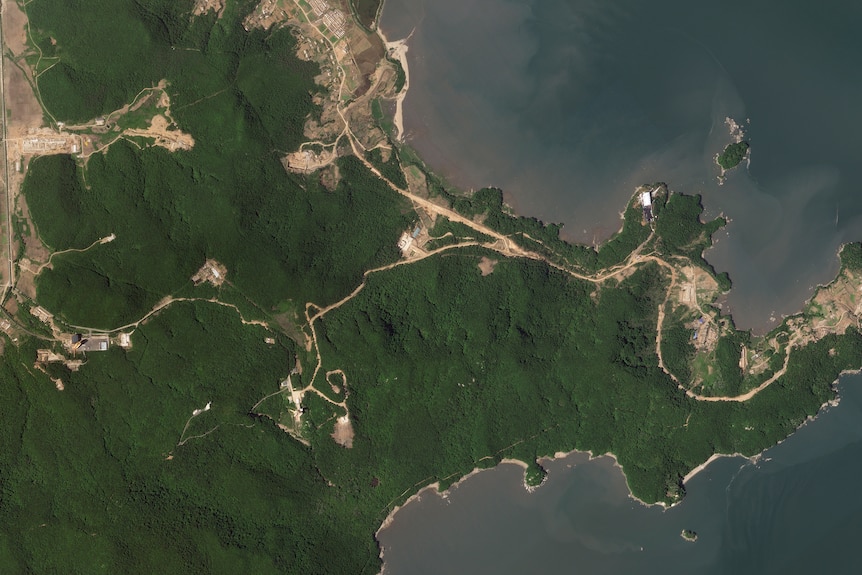 Sohae Satellite Launching Station is seen in a satellite image.