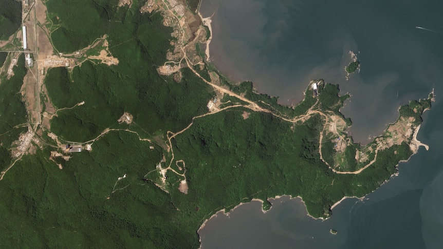 Sohae Satellite Launching Station is seen in a satellite image.