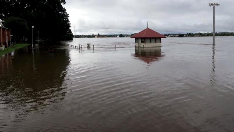 The Clarence River floods in Grafton.