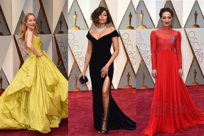 Leslie Mann, Taraji P Henson and Ruth Negga on the Oscars red carpet