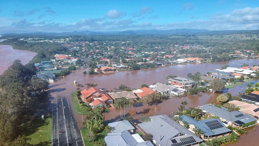 Pottsville residents take stock of flooding in town.