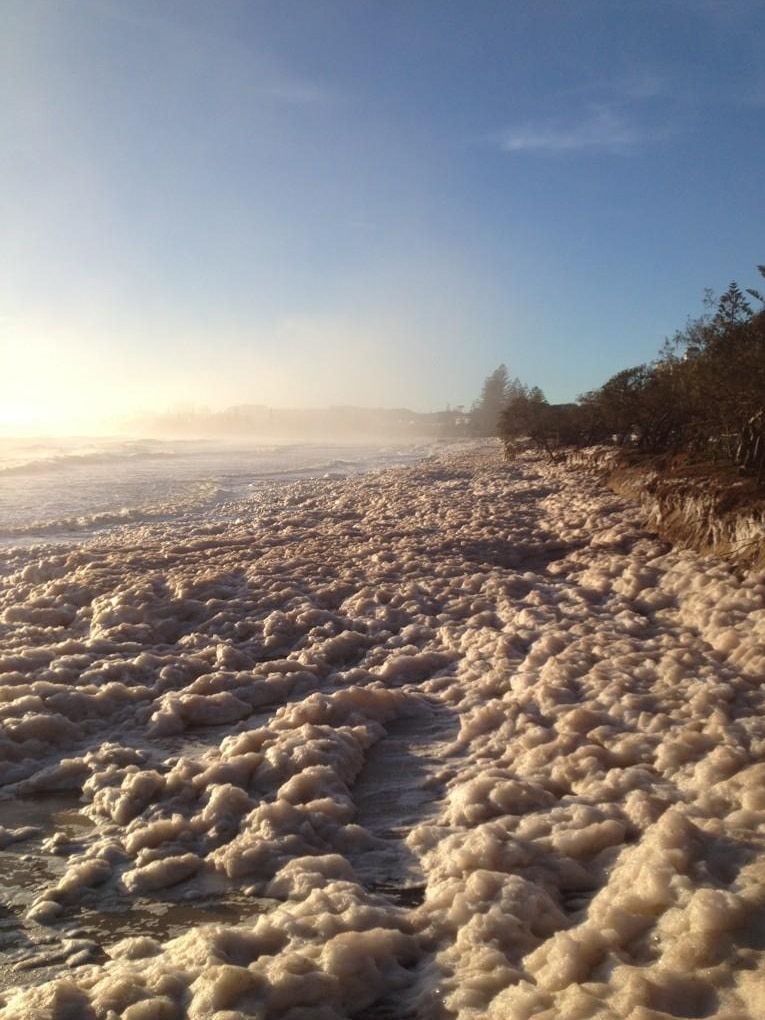 The day after the storm at Alexandra Headland on the Sunshine Coast