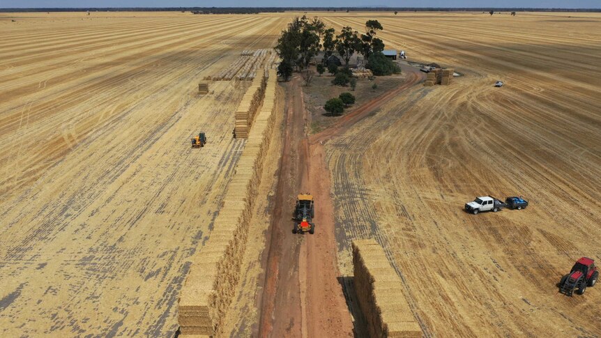 Hay and fodder has been donated and stored near Horsham for New South Wales farmers.