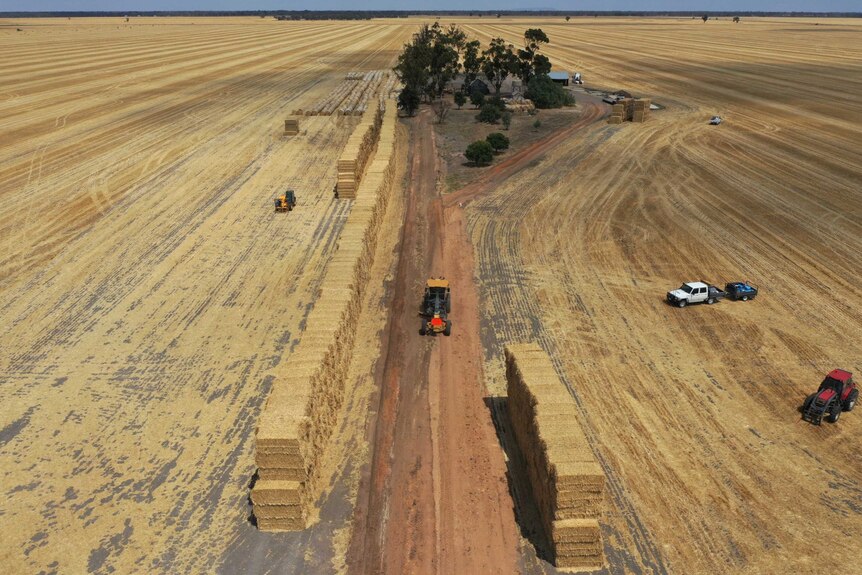 Hay and fodder has been donated and stored near Horsham for New South Wales farmers.