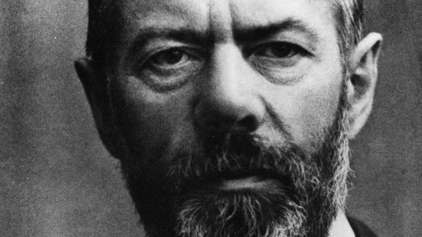 Portrait of the German sociologist Max Weber.