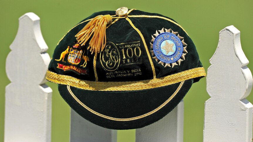 Commemorative cap to celebrate the 100th Test match at the SCG.