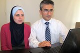 Aya and Anas Natfaji try to contact family in Syria