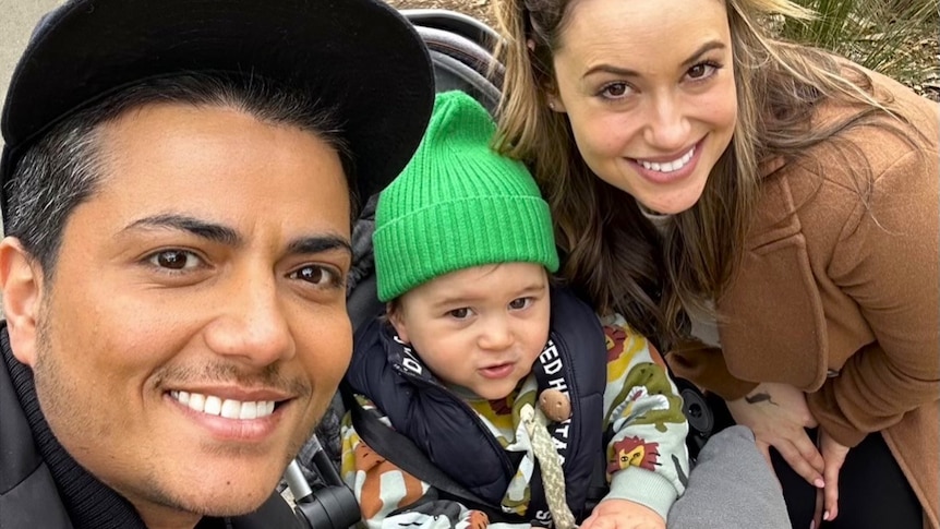 Max, baby windsor and his partner Paris smile in a selfie