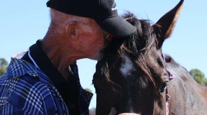 Alan Gent with one of his rescue horses