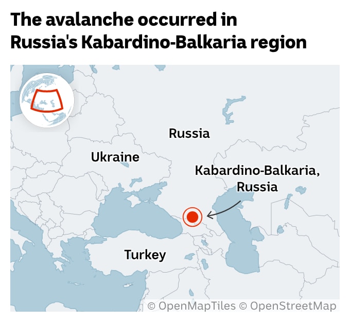 Breaking: 11 killed in avalanche on Russian peak