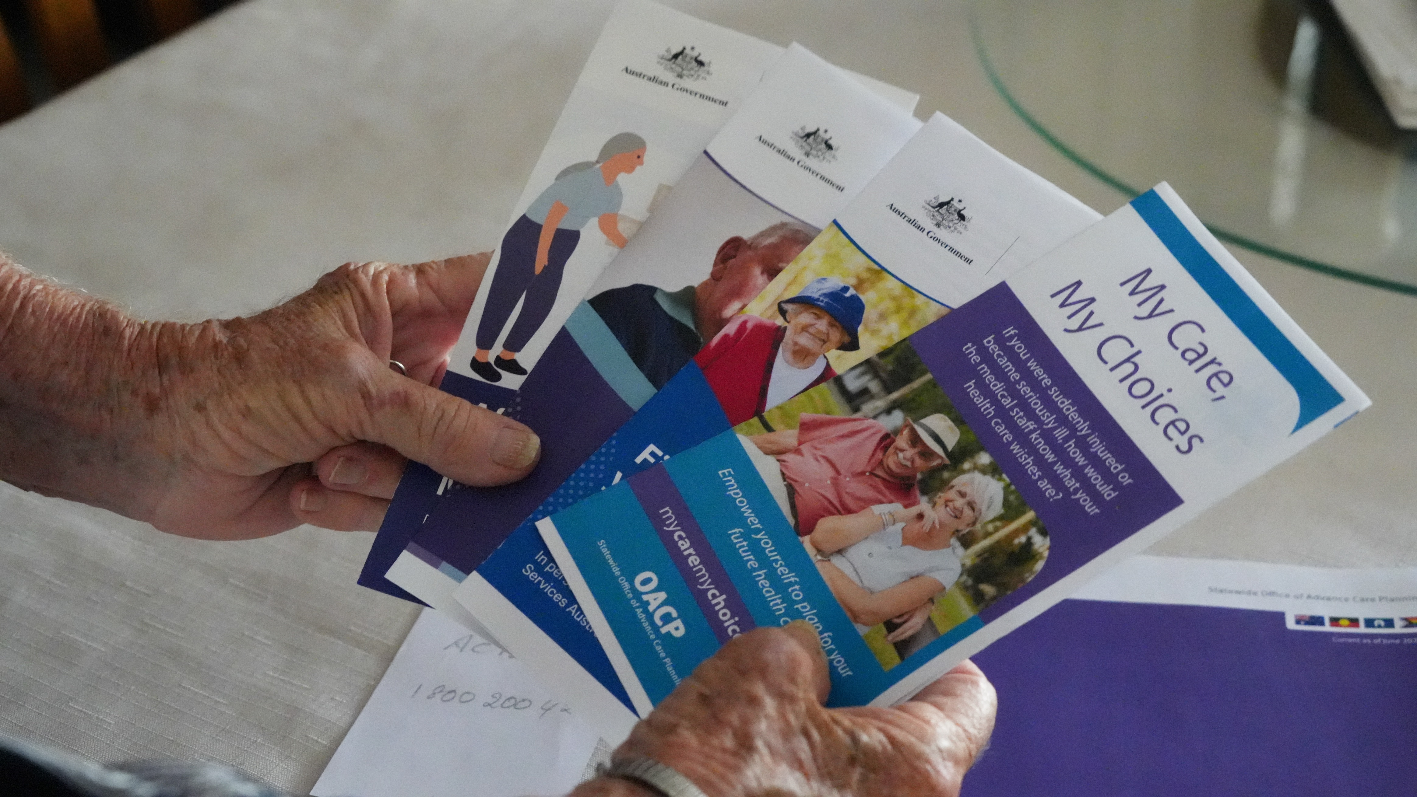 four brochers about aged care