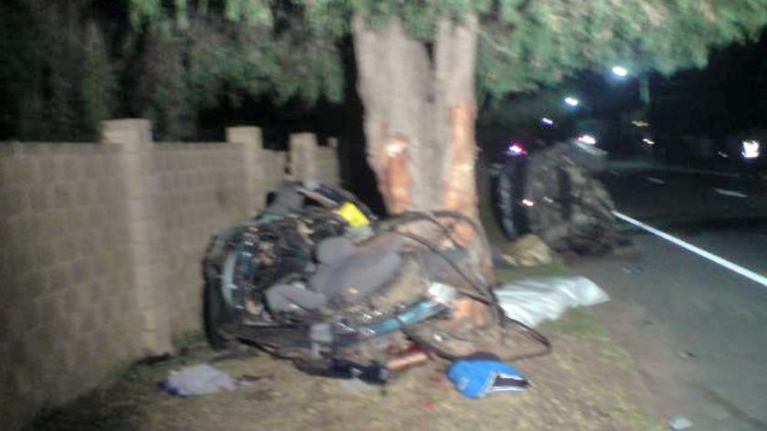 Two men in their twenties died when the car crashed