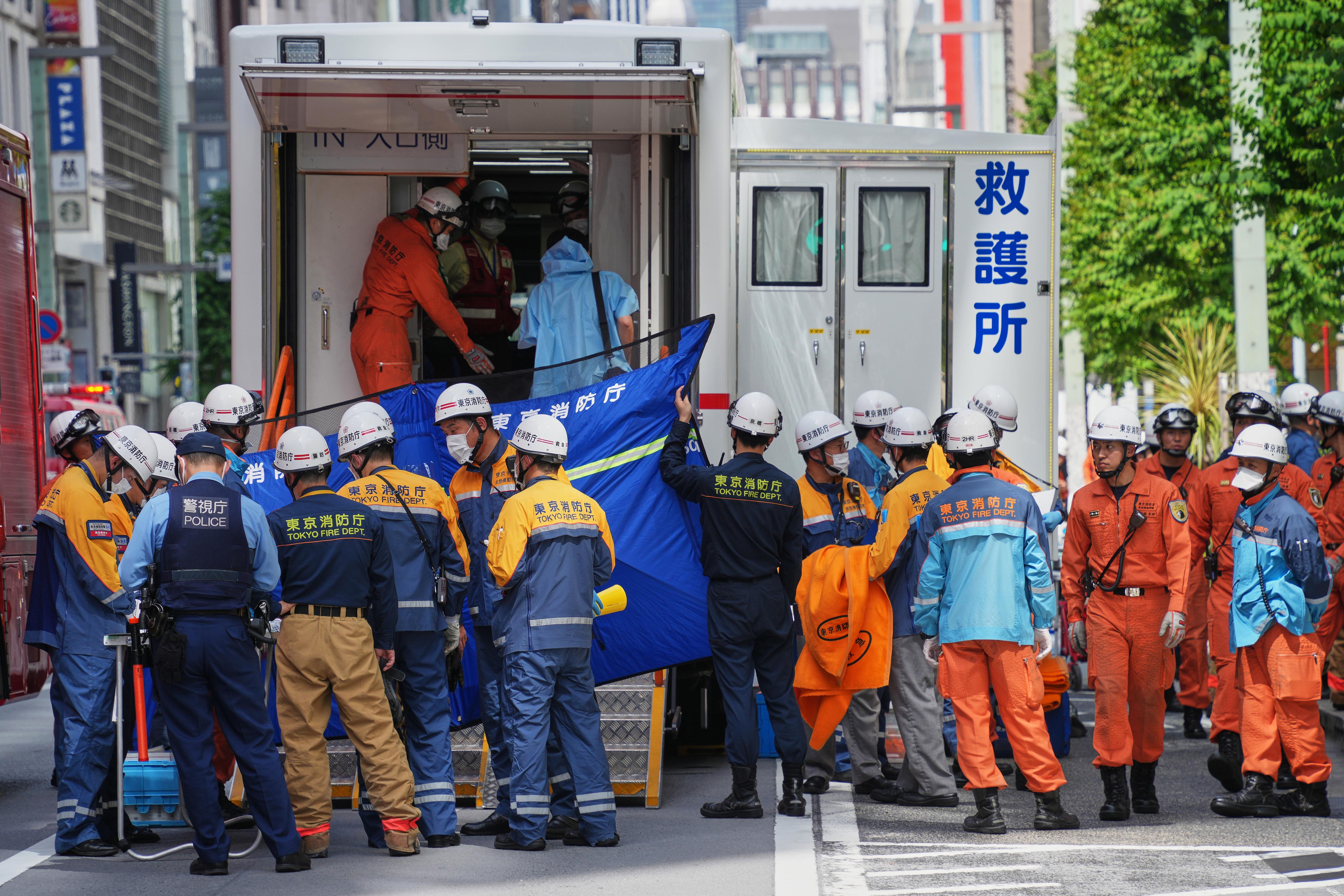 More than 20 hospitalised after substance sprayed in Tokyo mall