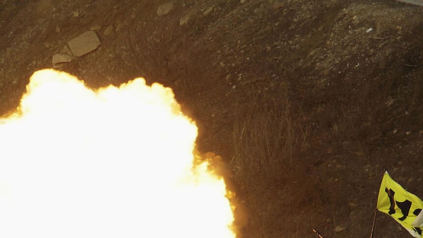 A South Korea K-1 tank fires live rounds