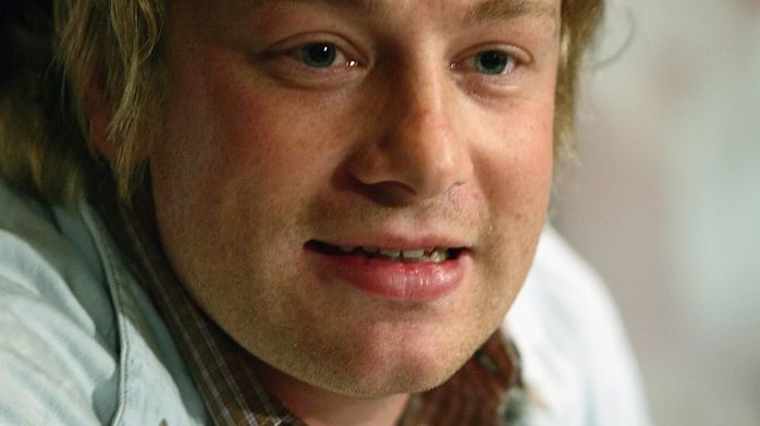 Jamie Oliver at a media conference