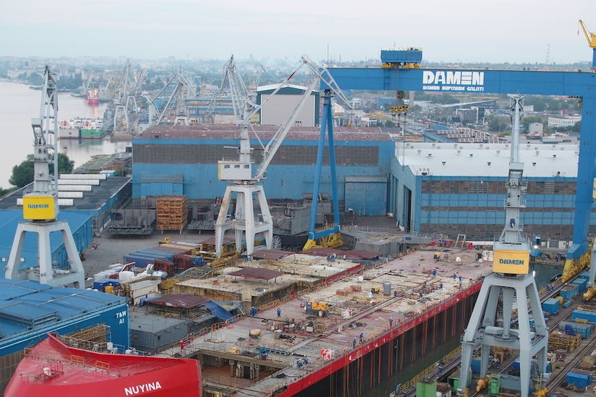 Water test for new icebreaker Nuyina