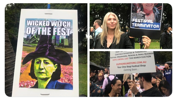 A tweet including a photoshopped image depicting as female politician as a witch.