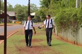 Missionaries walk the suburbs of Katherine