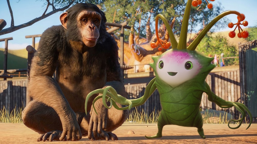 Animals in Planet Zoo and a creature from Drake Hollow