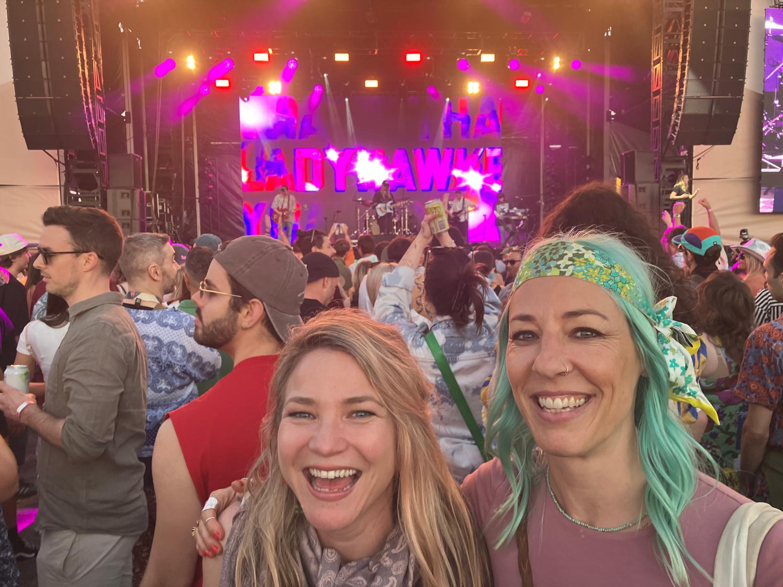Ella and Tania at a concert