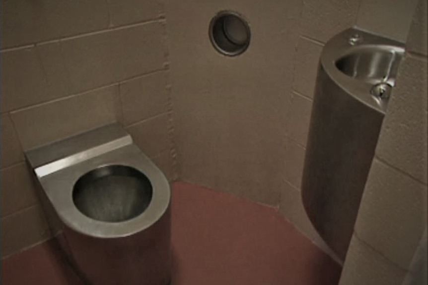 Toilet in cell accommodation at Tasmania's Ashley Youth Detention Centre.