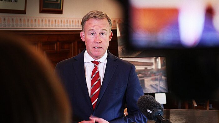 Tasmanian Premier Will Hodgman speaks to media on the day Adam Brooks inquiry is tabled.