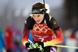 Sachenbacher-Stehle in the biathlon at Sochi