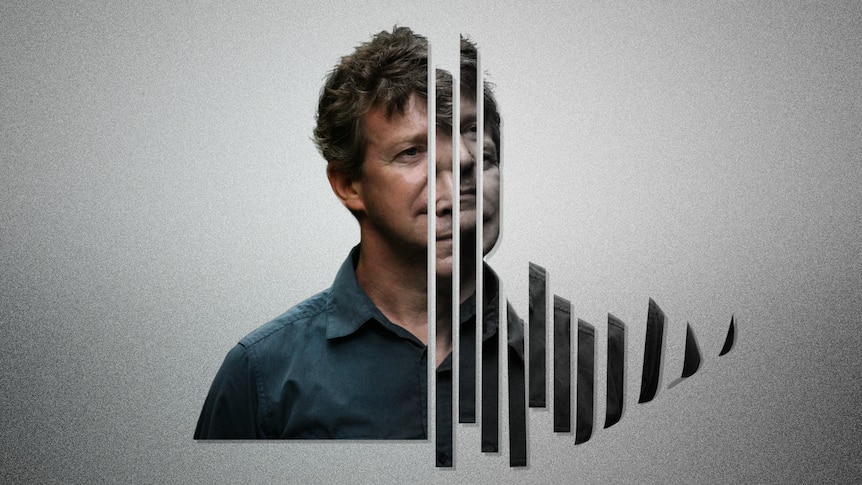 A photo showing horizontal grids of a man in photos.