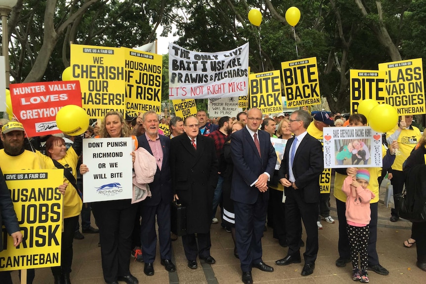 The start of the protest march at Hyde Park with Robert Borsak, Revered Fred Nile and Luke Foley