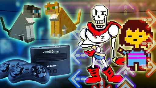 Minecraft cats, Undertale characters and a sega mini console