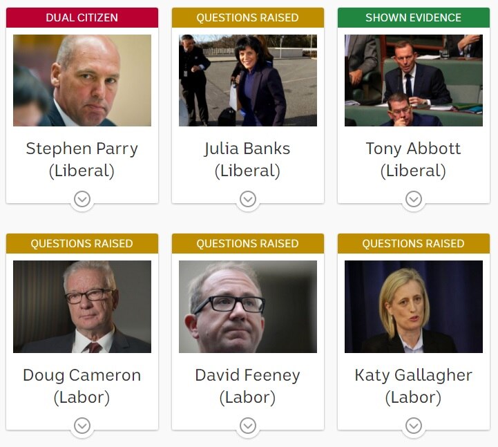 Dual citizenship Which politicians still have questions to answer in