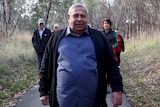 Local elder Uncle Ruben Baksh leads locals on a special walk through 'The Flats' between Shepparton and Mooroopna