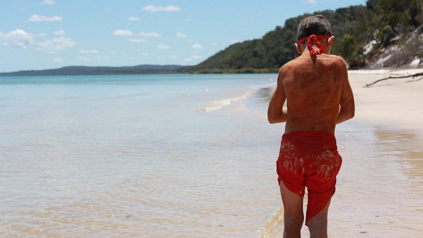 An Indigenous boy of the Butchulla people on Fraser Island in south-east Queensland.