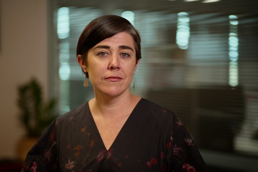 Pam Barker in an office. 