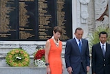 Tony Abbott paid his respects at the memorial of the 2002 Bali bombing.