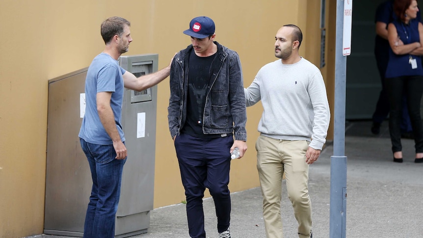 Sean Abbott leaves St Vincent's Hospital