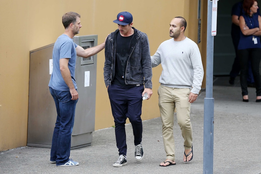 Sean Abbott leaves St Vincent's Hospital