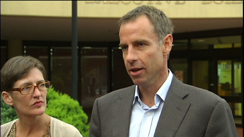 Tasmanian Greens leader Nick McKim and Greens MHA Cassy O'Connor