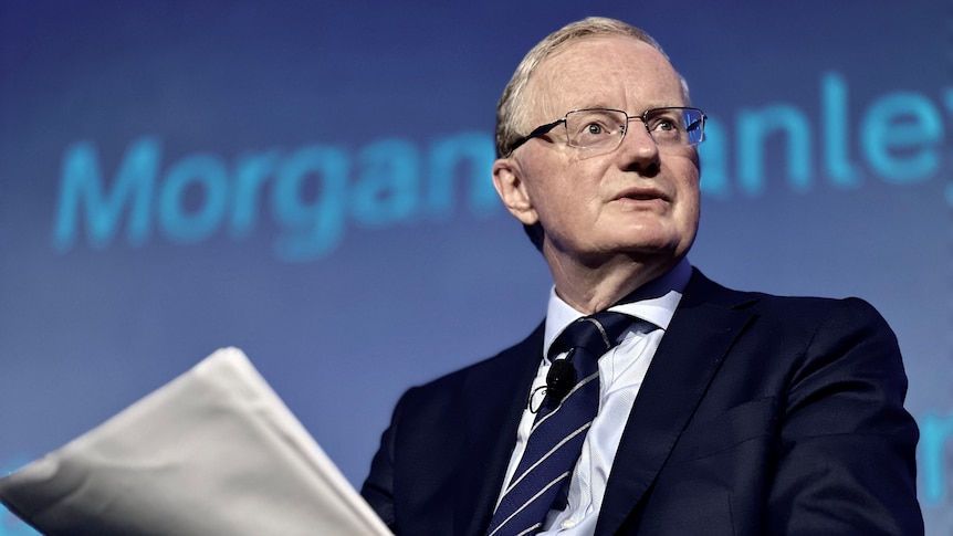 RBA governor Philip Lowe speaks at the Morgan Stanley Australia summit in Sydney