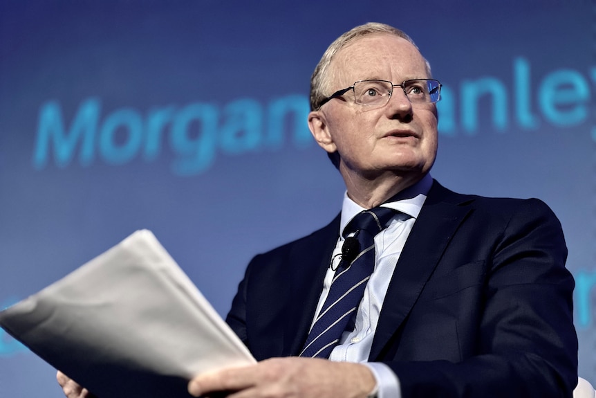 RBA governor Philip Lowe speaks at the Morgan Stanley Australia summit in Sydney