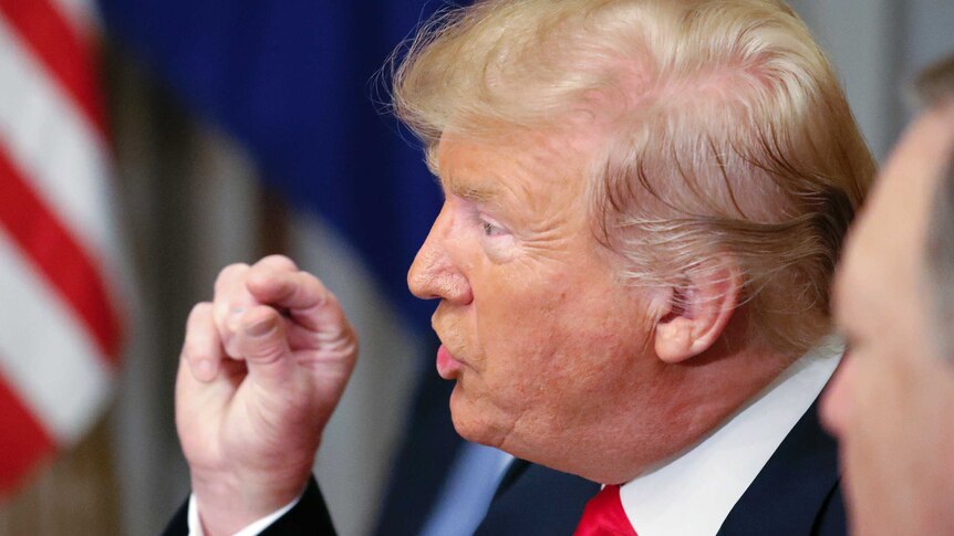 Donald Trump gestures
