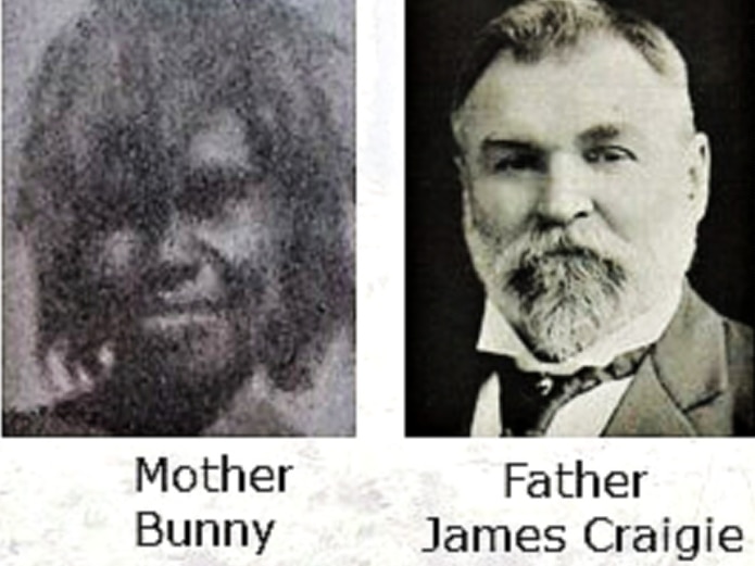 black and white headshots one showing an Aboriginal woman and one a Scottish man