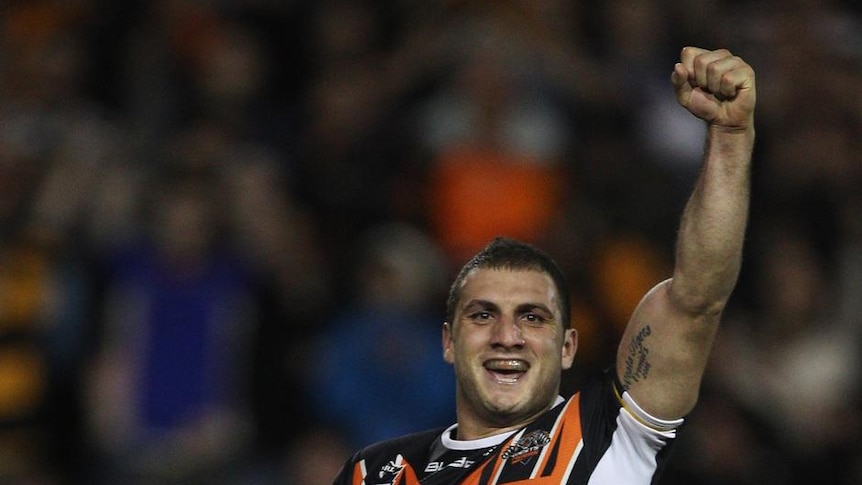 As it stands ... Robbie Farah celebrates a golden point win over the Knights in round 13 (Mark Kolbe: Getty Images)