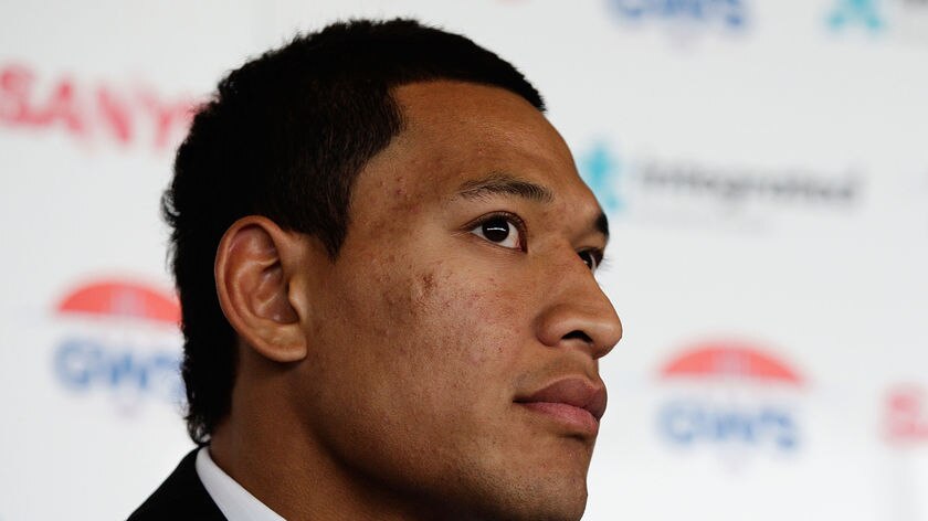 Signing coup ... Israel Folau's deal with Team GWS is believed to be worth $6 million over four years.