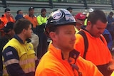 Hundreds of workers met at South Bank this morning and have marched into the CBD.