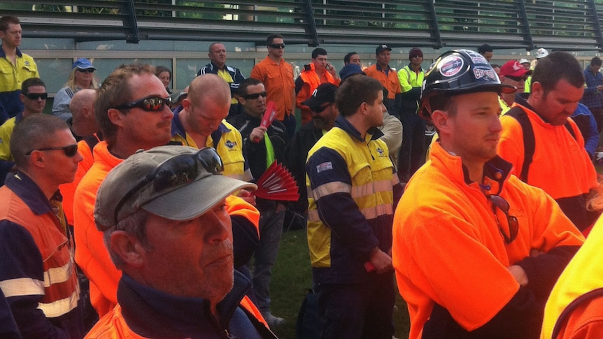 Hundreds of workers met at South Bank this morning and have marched into the CBD.