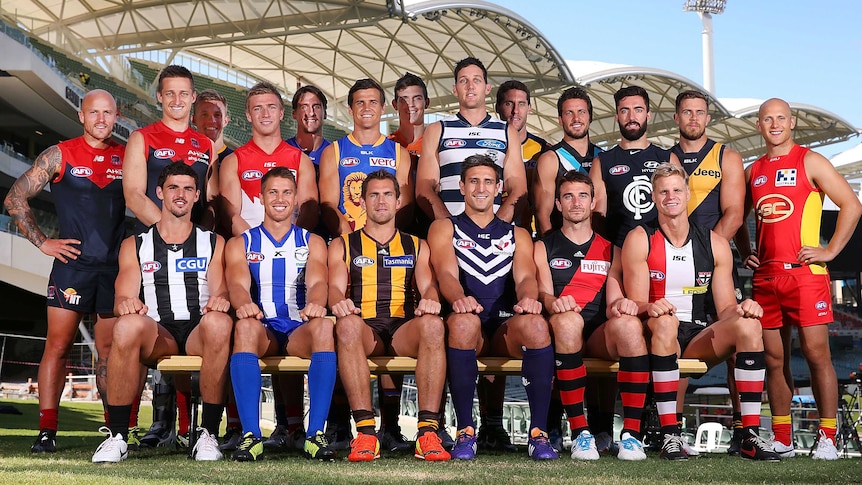 AFL captains line up ahead of 2014 season