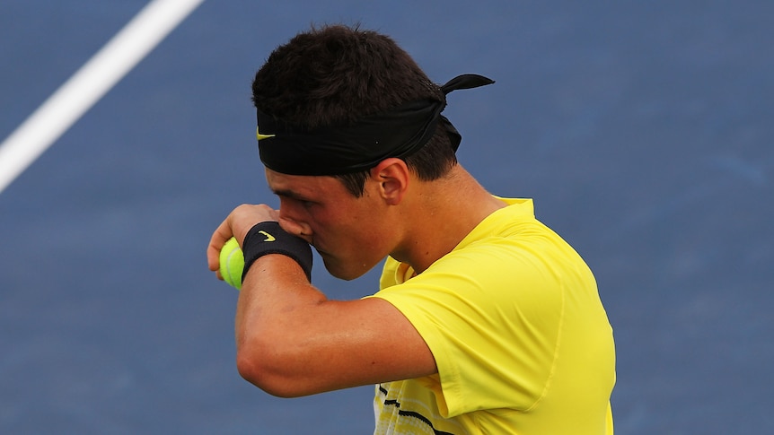 Tomic lost a chance to make a second straight ATP quarter-final. (File photo, Nick Laham/Getty Images)
