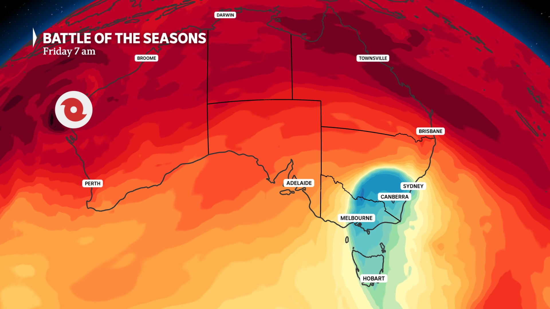 Seasons clash as polar blast joins summer cyclone on Australia's weather map