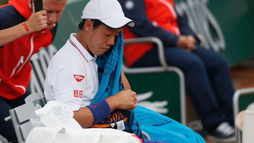 Kei Nishikori at the French Open